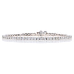Weißgold Diamant-Tennis-Armband 6 3/4" - 14k Rund Brillant 4,05ctw