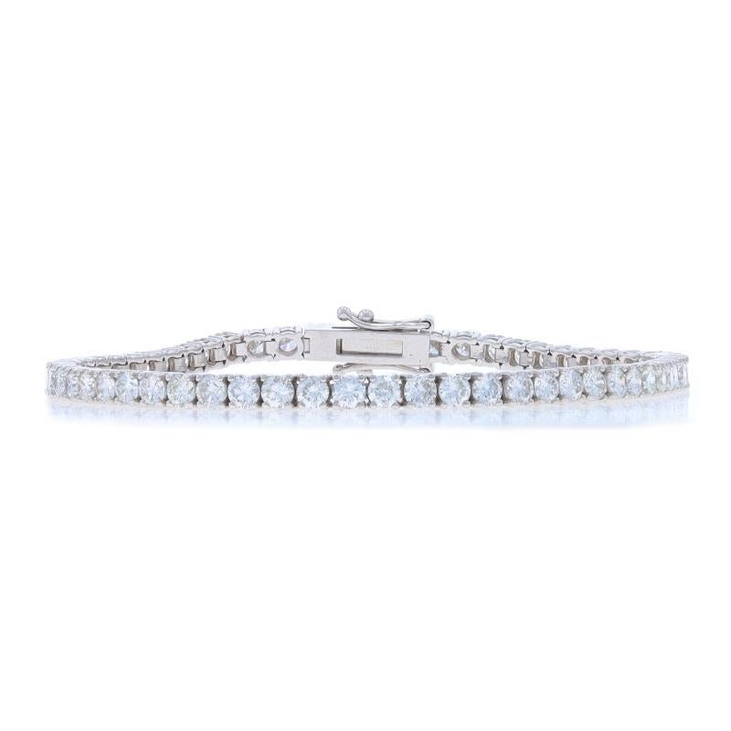 Contenuto del metallo: Oro bianco 14k

Informazioni su A. Stone

Diamanti naturali
Carati: 5.30ctw
Taglio: Rotondo brillante
Colore: G - H
Chiarezza: SI1 - SI2

Carati totali: 5,30ctw

Stile: Tennis
Tipo di chiusura: Chiusura a scatola con linguetta