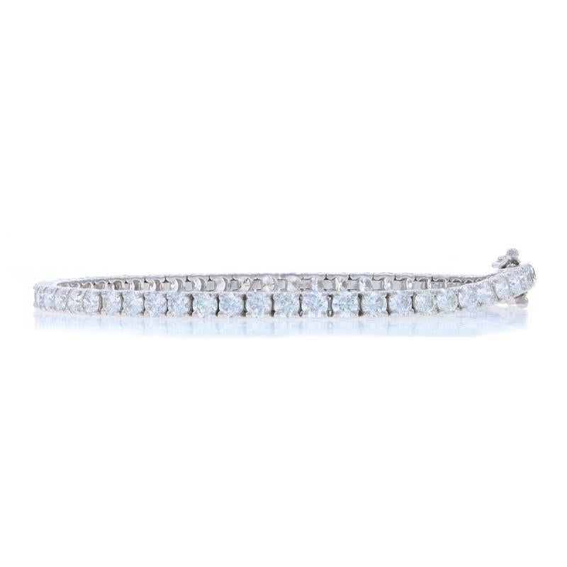 Bracciale tennis con diamanti in oro bianco da 6 3/4