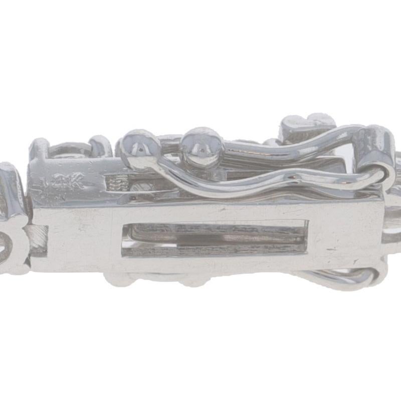 Bracciale tennis con diamanti in oro bianco da 6 3/4