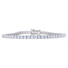 Bracelet de tennis en or blanc avec diamant - 14k Round Brilliant 5.30ctw