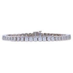 Weißgold Diamant-Tennis-Armband 6 3/4" - 14k Rund Brillant 6,75ctw
