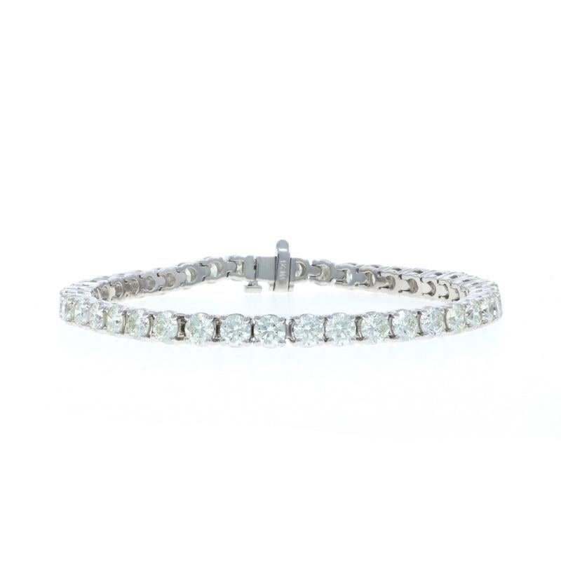 Metall Inhalt: 14k Weißgold

Informationen zu Stein

Natürliche Diamanten
Karat(e): 10.07ctw
Schliff: Runder Brillant
Farbe: I - J
Reinheit: VS2 - SI1

Karat gesamt: 10.07ctw

Armband Stil: Tennis

Messungen

Kettenbreite: 3/16