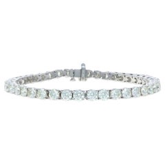 Bracelet de tennis en or blanc avec diamants - 14k Round Brilliant 10.07ctw
