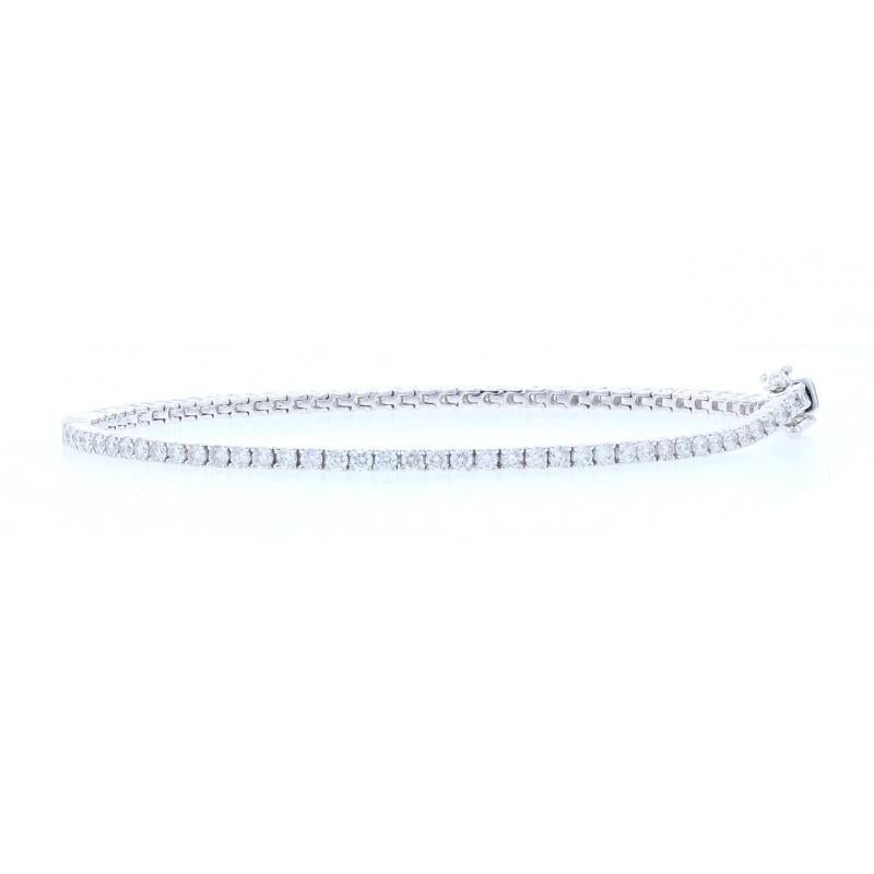 Bracelet de tennis en or blanc avec diamants - 14k Round Brilliant 2.50ctw Neuf - En vente à Greensboro, NC