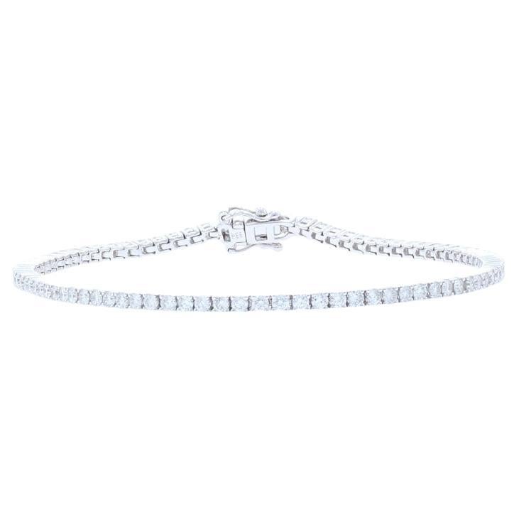 Bracelet de tennis en or blanc avec diamants - 14k Round Brilliant 2.50ctw
