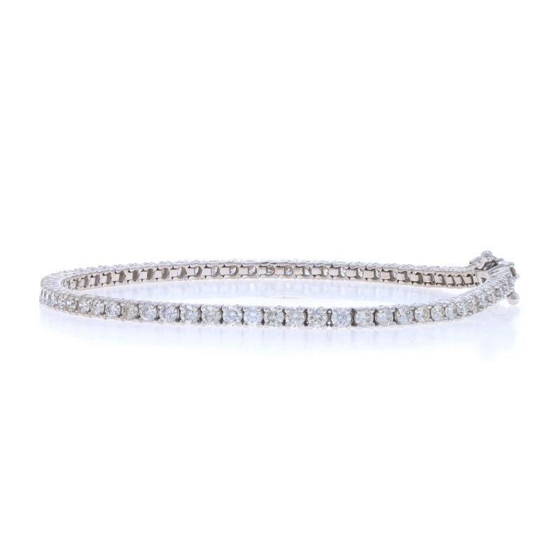 Pulsera de tenis de oro blanco con diamantes 7
