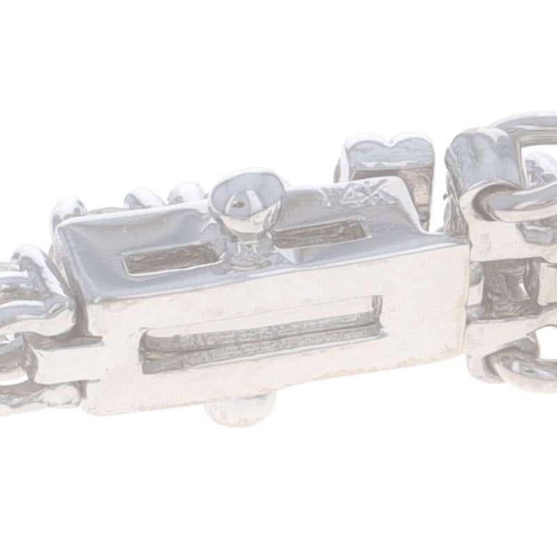 Pulsera de tenis de oro blanco con diamantes 7