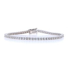 White Gold Diamond Tennis Bracelet 7" - 14k Round Brilliant 3.21ctw