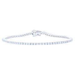 Bracelet de tennis en or blanc avec diamants - 14k Taille ronde brillante 2.37ctw
