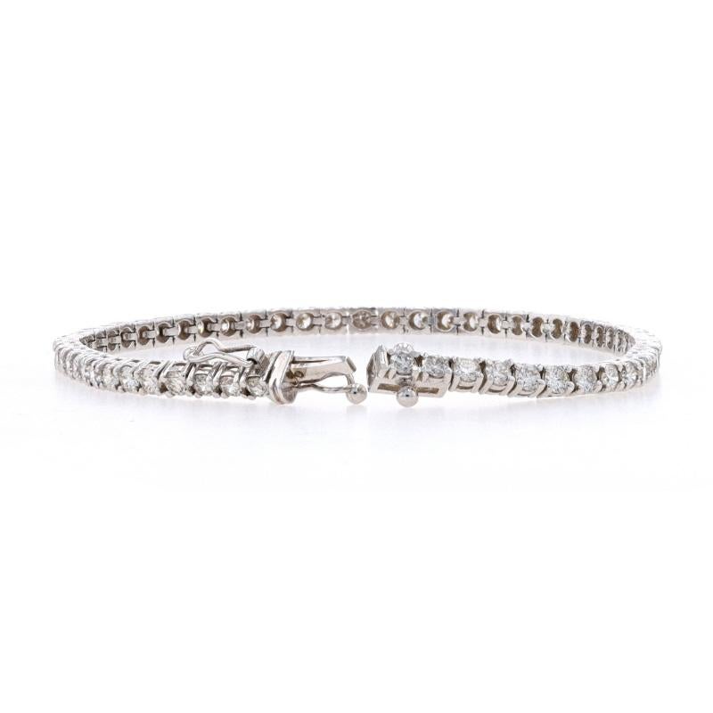 Donna Bracciale Tennis in oro bianco con diamanti da 7