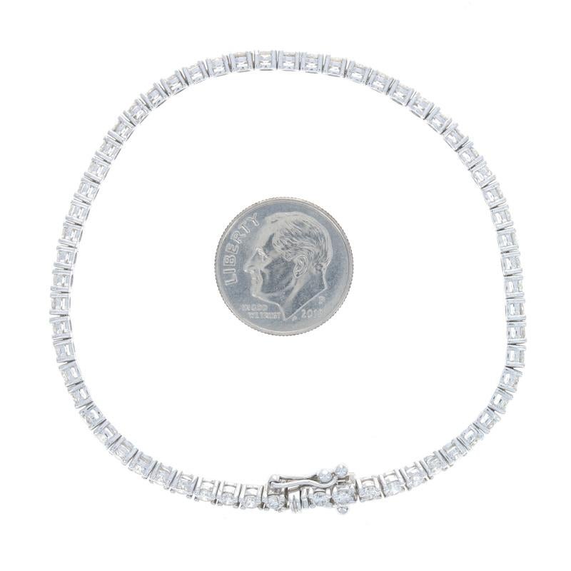 Bracciale Tennis in oro bianco con diamanti da 7