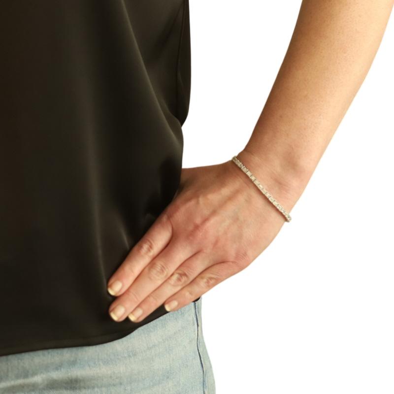 Weißgold Diamant-Tennisarmband 7