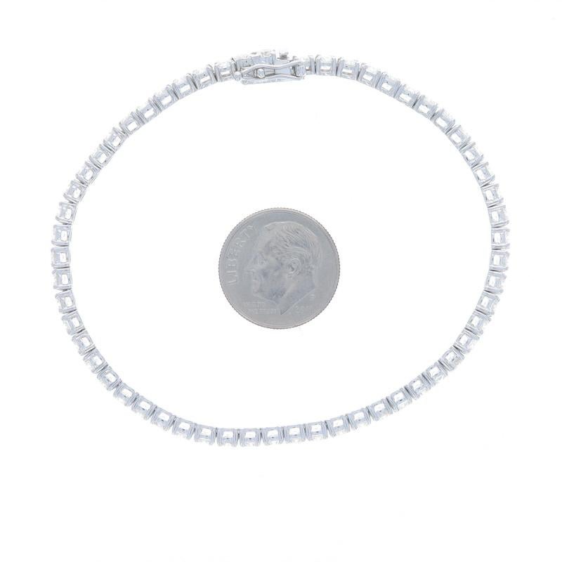 Women's or Men's White Gold Diamond Tennis Bracelet 7