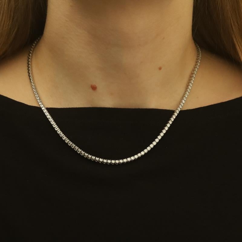 White Gold Diamond Tennis Necklace 17