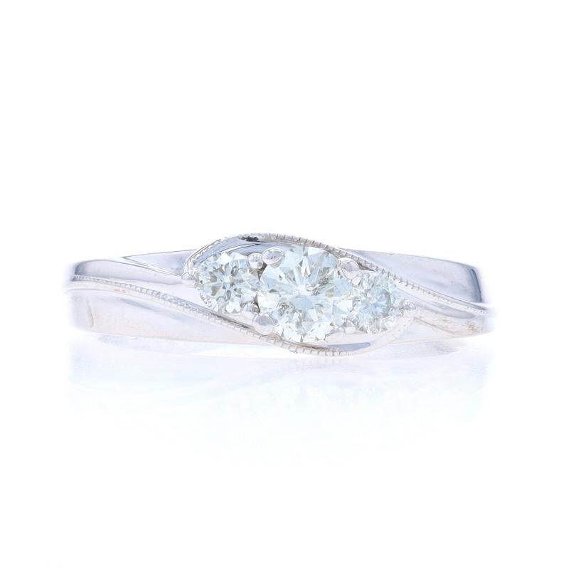 Talla: 5 1/4
Tasa de tallaje: 2 tallas más por 40 $ o 1 talla y media menos por 40 $.

Contenido de metal: Oro blanco de 14 quilates

Información sobre Stone

Diamante natural
Quilate(s): .30 ct
Talla: Redondo brillante
Color: J
Claridad: I1
Nota de