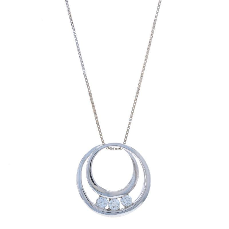 Contenuto del metallo: Oro bianco 14k

Informazioni su A. Stone

Diamanti naturali
Carati: .16ctw
Taglio: Rotondo brillante
Colore: G - H
Chiarezza: SI1 - SI2

Carati totali: .16ctw

Stile: A. Stone
Stile della catena: Scatola
Stile della collana: