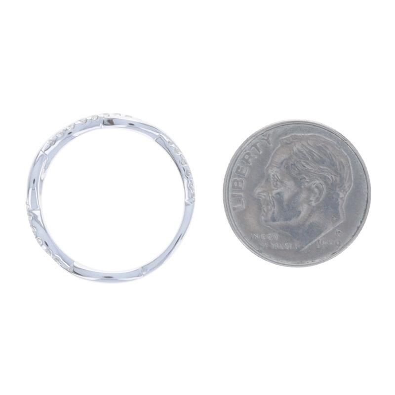 Weißgold Diamant Twist Band - 14k Runde Brillant .30ctw Ring SZ 6 1/2 im Angebot 1