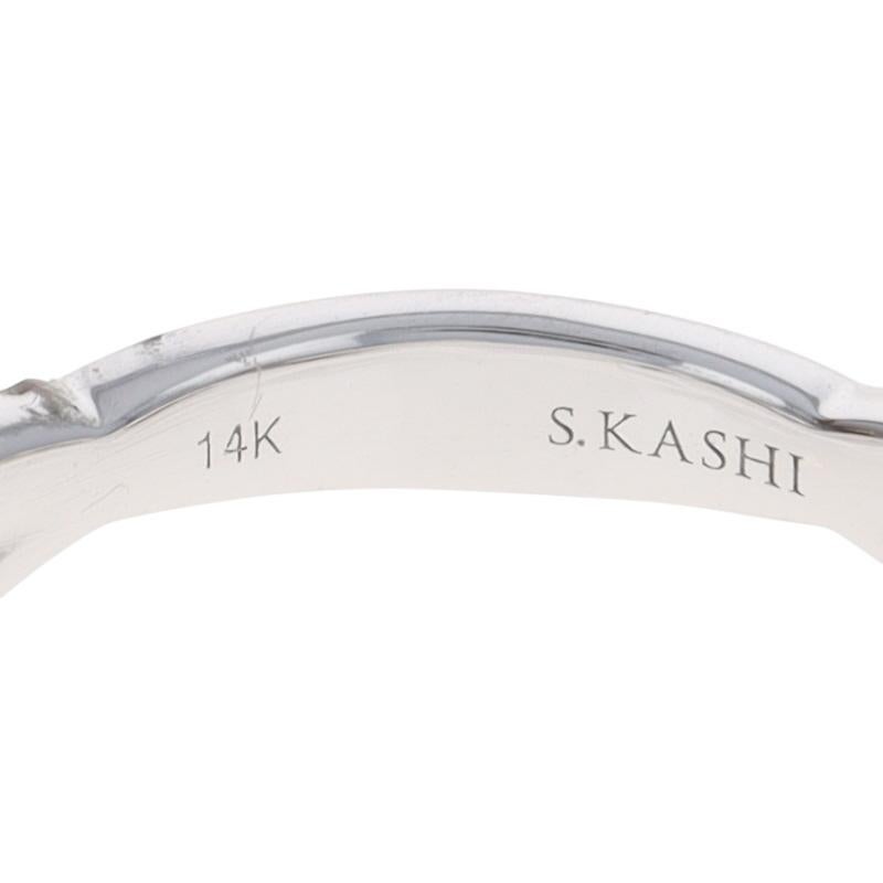 Weißgold Diamant Twist Band - 14k Runde Brillant .30ctw Ring SZ 6 1/2 im Angebot 2