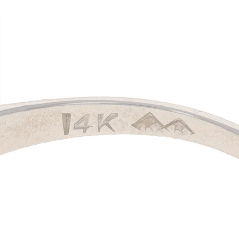 Verlobungsring & Ehering aus Weißgold mit Diamant im Vintage-Stil 18k & 14k rund .50ctw 5