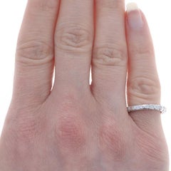 White Gold Diamond Vintage Eternity Wedding Band 12k Single Ct .40ctw Ring 4 1/2