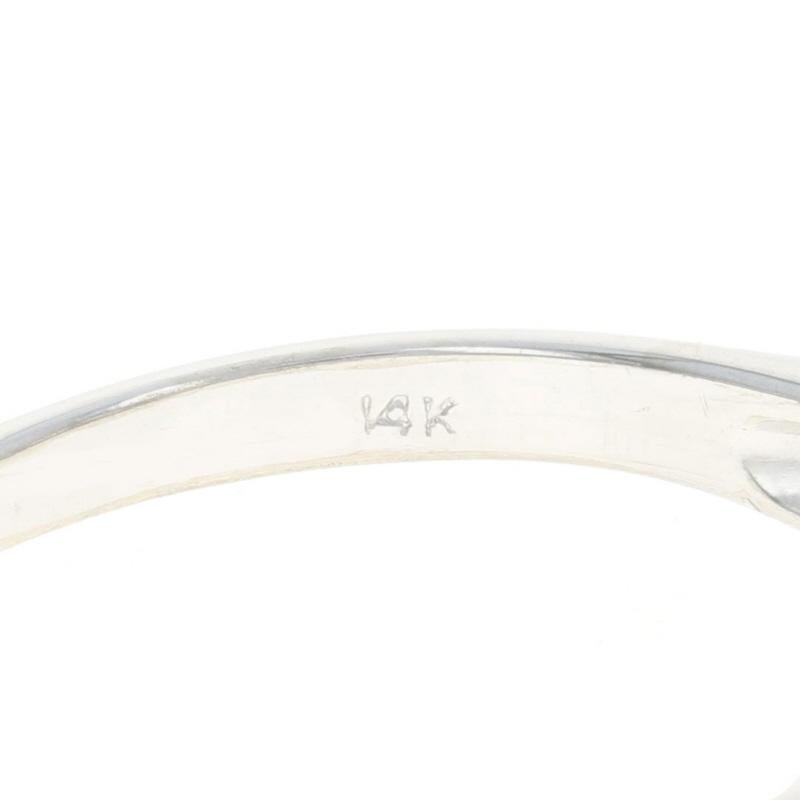White Gold Diamond Vintage Wedding Band - 14k Round 1.00ctw Four-Stone Ring 2