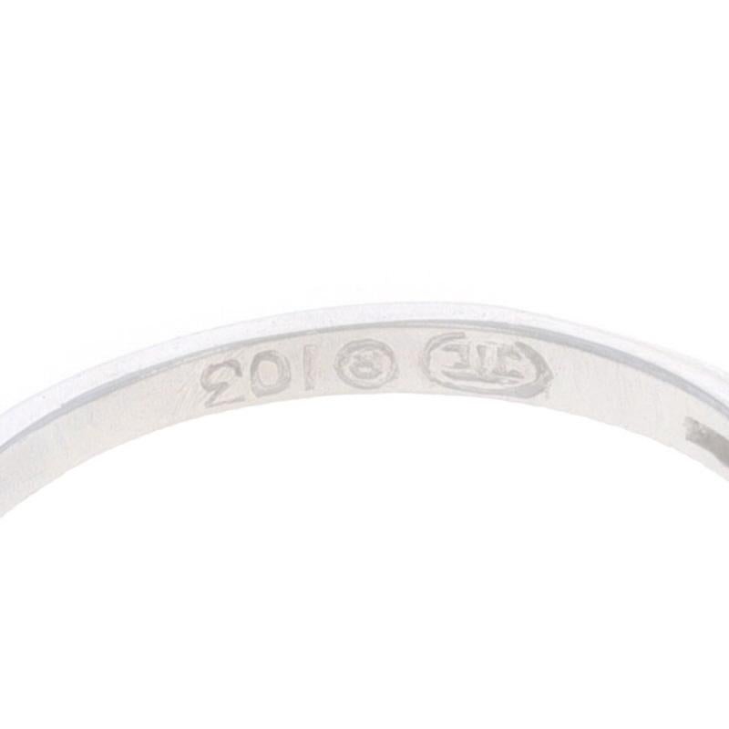 Weißgold Diamant Vintage Hochzeit Band - 14k Runde Brillant .24ctw Ring im Angebot 1