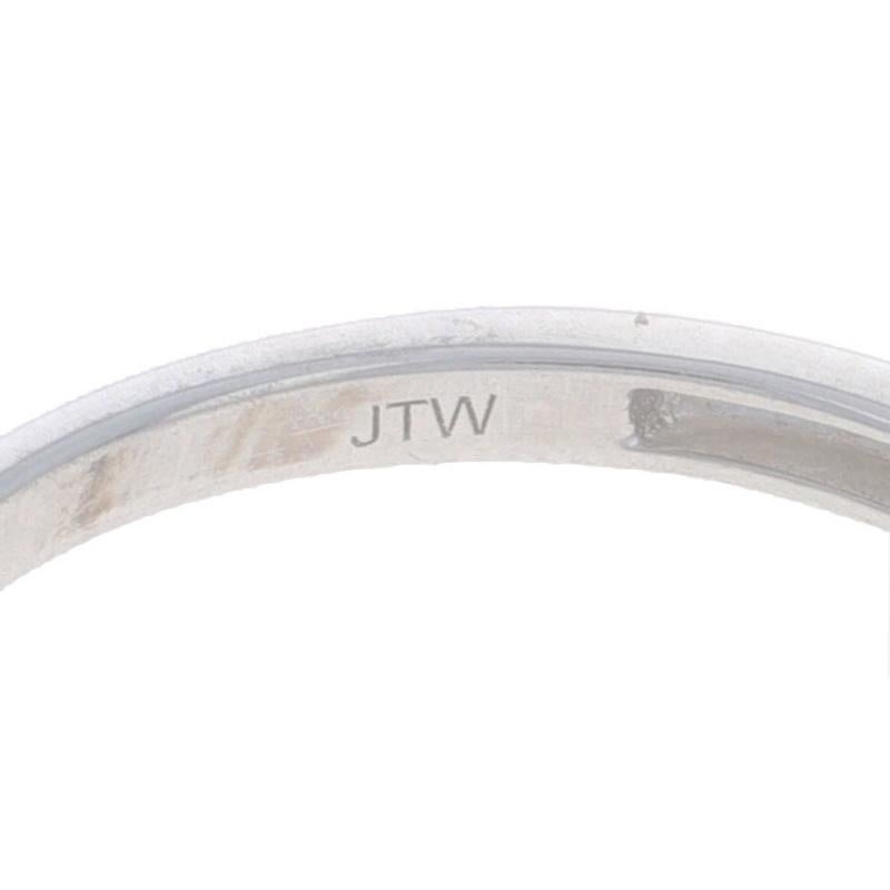 White Gold Diamond Wedding Band - 10k Round Brilliant .20ctw Channel Set Ring For Sale 2