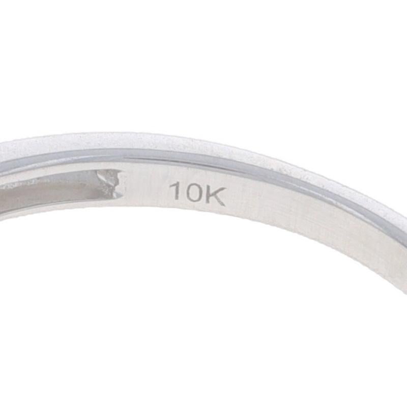 White Gold Diamond Wedding Band - 10k Round Brilliant .20ctw Channel Set Ring For Sale 3