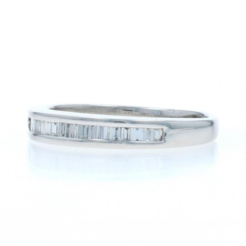 Weißgold Diamant Hochzeit Band - 14k Baguette .25ctw Channel Set Ring im Zustand �„Hervorragend“ im Angebot in Greensboro, NC
