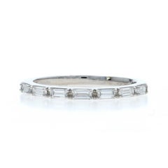 Alliance en or blanc avec diamant - 14k Baguette .38ctw Ring