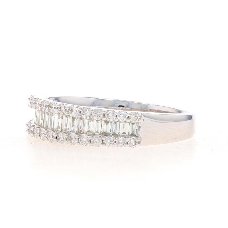 Baguette Cut White Gold Diamond Wedding Band - 14k Baguette .74ctw Ring Size 7 1/2 For Sale