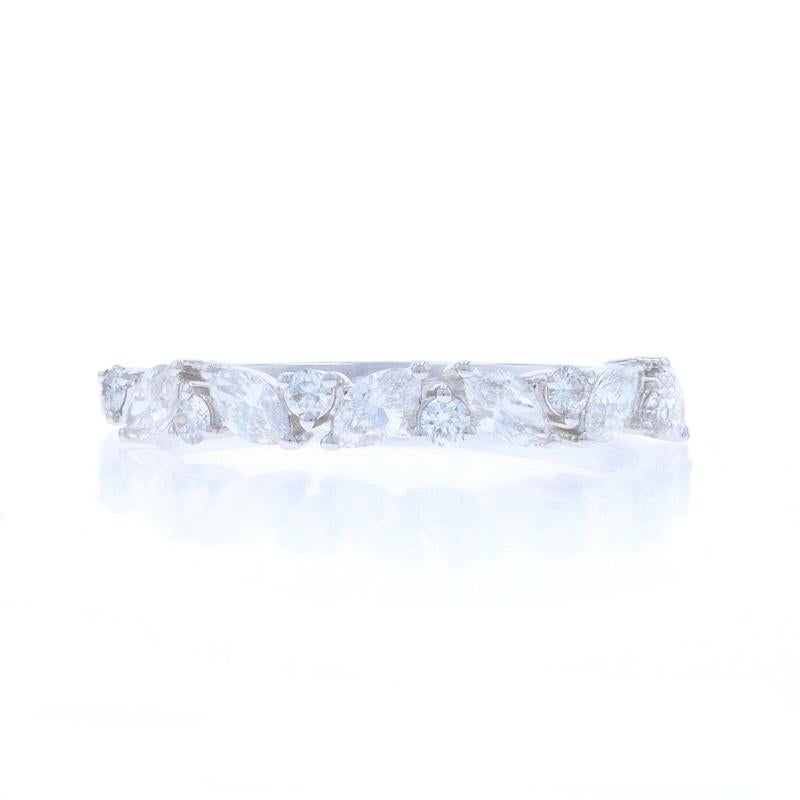 Size: 7 1/4

Note: Please contact us for a resizing quote

Metal Content: 14k White Gold

Stone Information

Natural Diamonds
Carat(s): .37ctw
Cut: Marquise
Color: G
Clarity: VS2 - SI1

Natural Diamonds
Carat(s): .13ctw
Cut: Round Brilliant
Color: