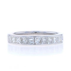 Weißgold Diamant-Hochzeitsring - 14k Prinzessin 1,00ctw Kanalbesetzter Ring Gr. 4 1/2