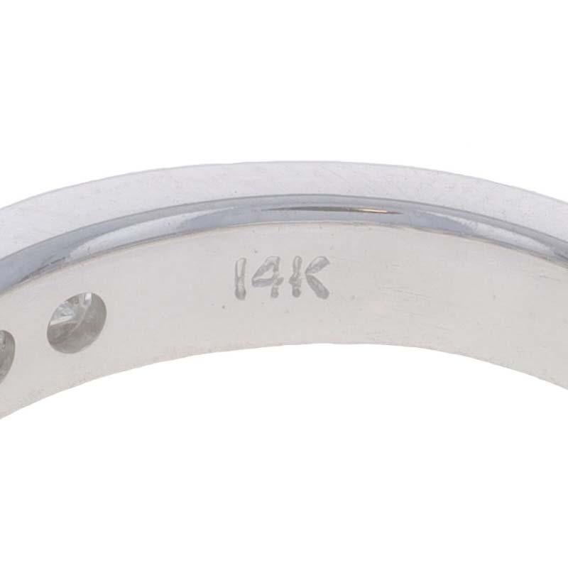 Alliance en or blanc avec diamant - 14k Princesse 1.00ctw Channel Set Ring Sz 4 1/2 en vente 2