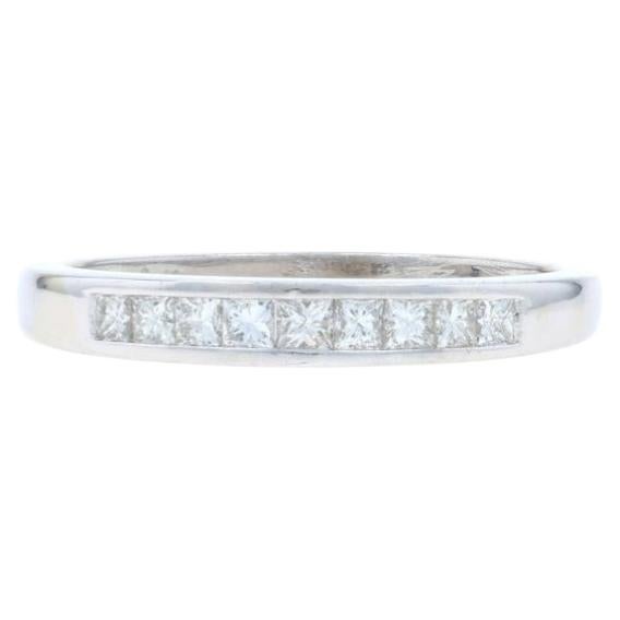 Weißgold Diamant Hochzeit Band - 14k Prinzessin .33ctw Channel Set