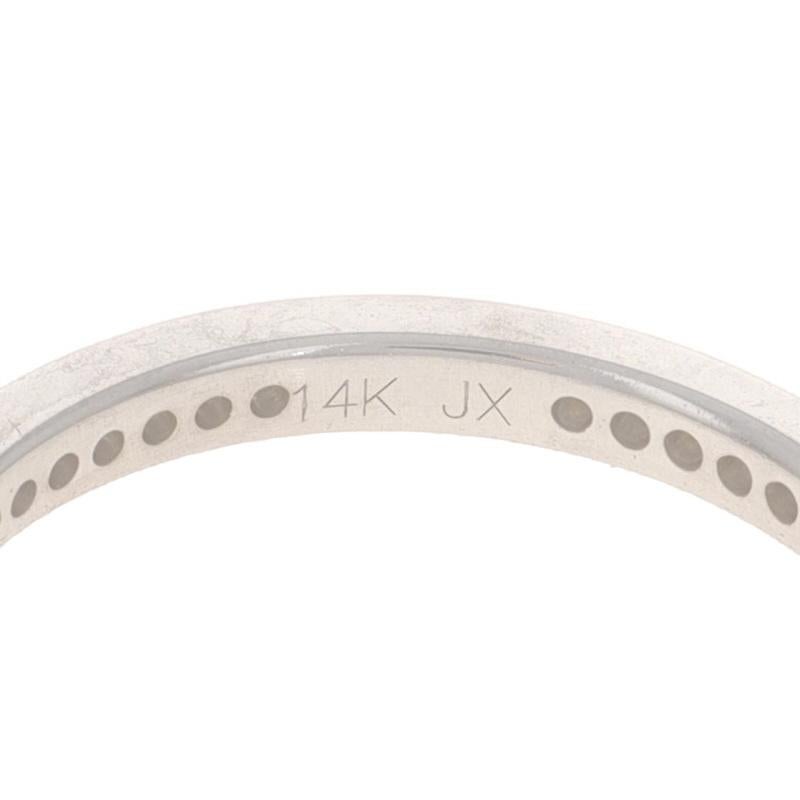 White Gold Diamond Wedding Band - 14k Round .26ctw Channel Set Ring SZ 6 For Sale 2