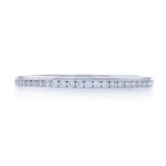 White Gold Diamond Wedding Band - 14k Round .26ctw Channel Set Ring SZ 6