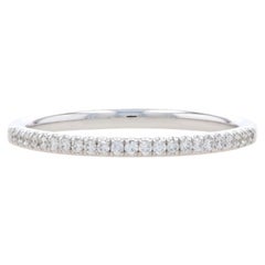 White Gold Diamond Wedding Band - 14k Round Brilliant .11ctw Ring