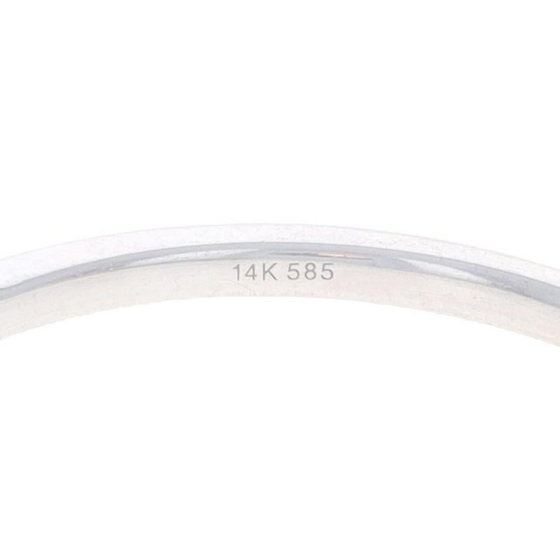 White Gold Diamond Wedding Band - 14k Round Brilliant .14ctw Wedding Ring For Sale 2