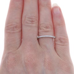White Gold Diamond Wedding Band 14k Round Brilliant .15ctw Ring