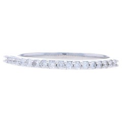 Anillo de oro blanco con diamantes 14k brillante redondo .15ctw