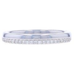 White Gold Diamond Wedding Band - 14k Round Brilliant .16ctw Wedding Ring