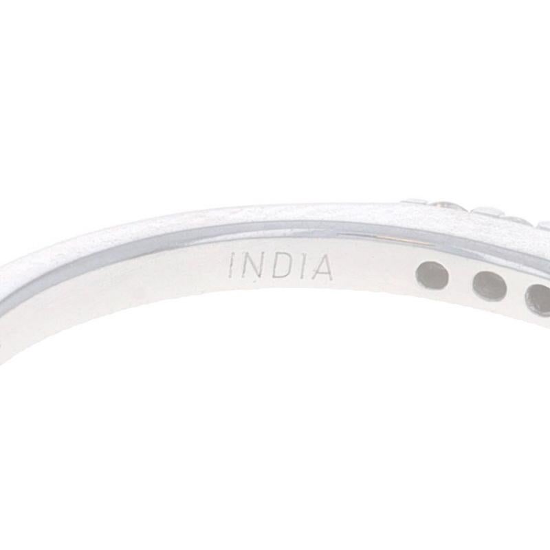 White Gold Diamond Wedding Band - 14k Round Brilliant .18ctw Ring For Sale 2