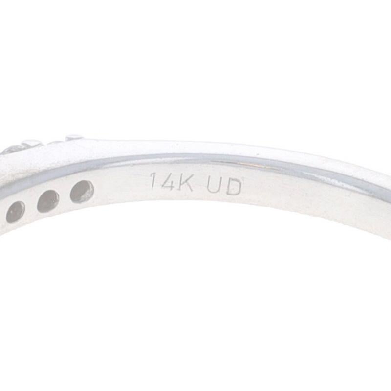 White Gold Diamond Wedding Band - 14k Round Brilliant .18ctw Ring For Sale 3