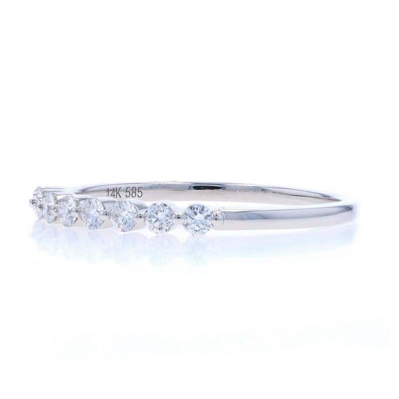Weißgold Diamant Hochzeit Band - 14k Runde Brillant .23ctw Ring im Zustand „Neu“ im Angebot in Greensboro, NC