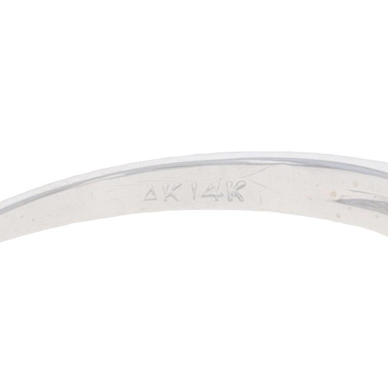 White Gold Diamond Wedding Band - 14k Round Brilliant .28ctw Four-Stone Ring 2