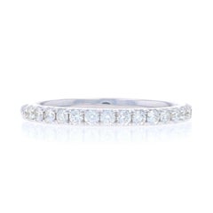 White Gold Diamond Wedding Band - 14k Round Brilliant .40ctw Ring