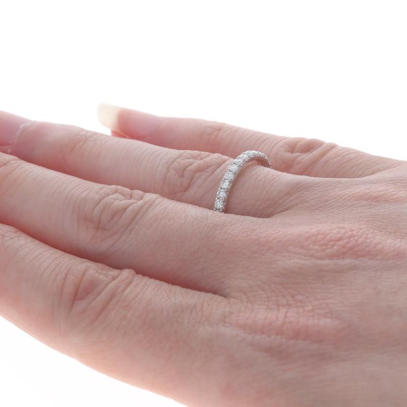 Women's White Gold Diamond Wedding Band - 14k Round Brilliant .40ctw Ring For Sale