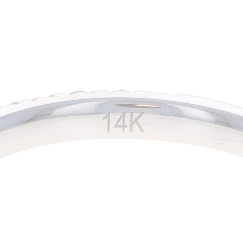 White Gold Diamond Wedding Band - 14k Round Brilliant .40ctw Ring For Sale 2